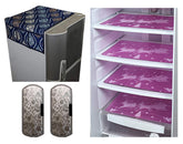Kuber Industries PVC 3 Pieces Fridge Mats, 2 Pieces Handle Cover and 1 Piece Fridge Top Cover (Multi) - CTKTC7705